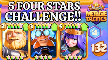 Can I Get 5 FOUR STARS in ONE GAME?! - Clash Royale Merge Tactics