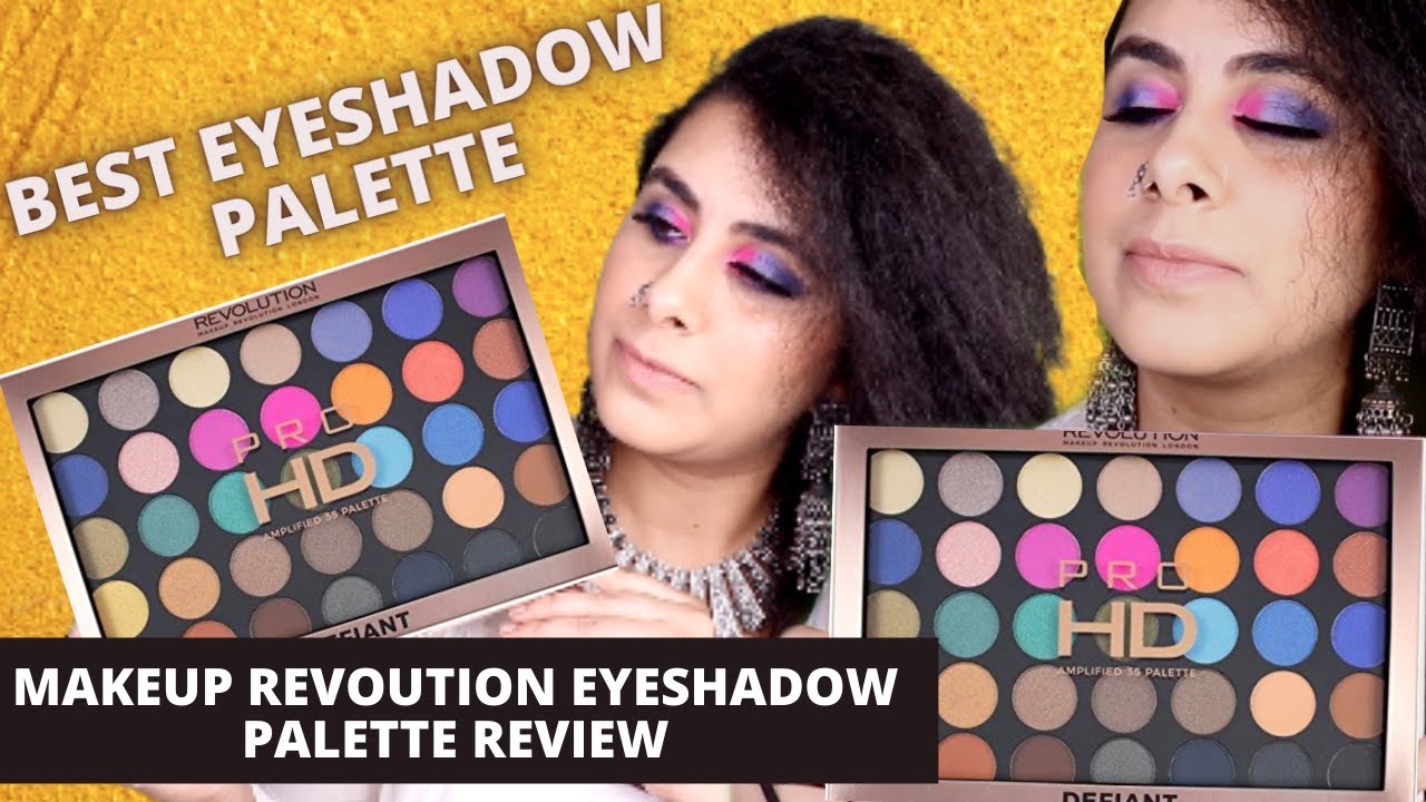BRIGHT EYE LOOK USING MAKEUP REVOLUTION PRO HD PALETTE FROM NYKAA | MAKEUP REVOLUTION PALETTE REVIEW