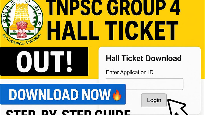 TNPSC Group 4 Hall Ticket 2025 Download Link 🔥 | Step-by-Step Guide | TNPSC Updates