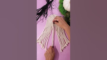 Diy Macrame Ghost | easy Halloween craft idea