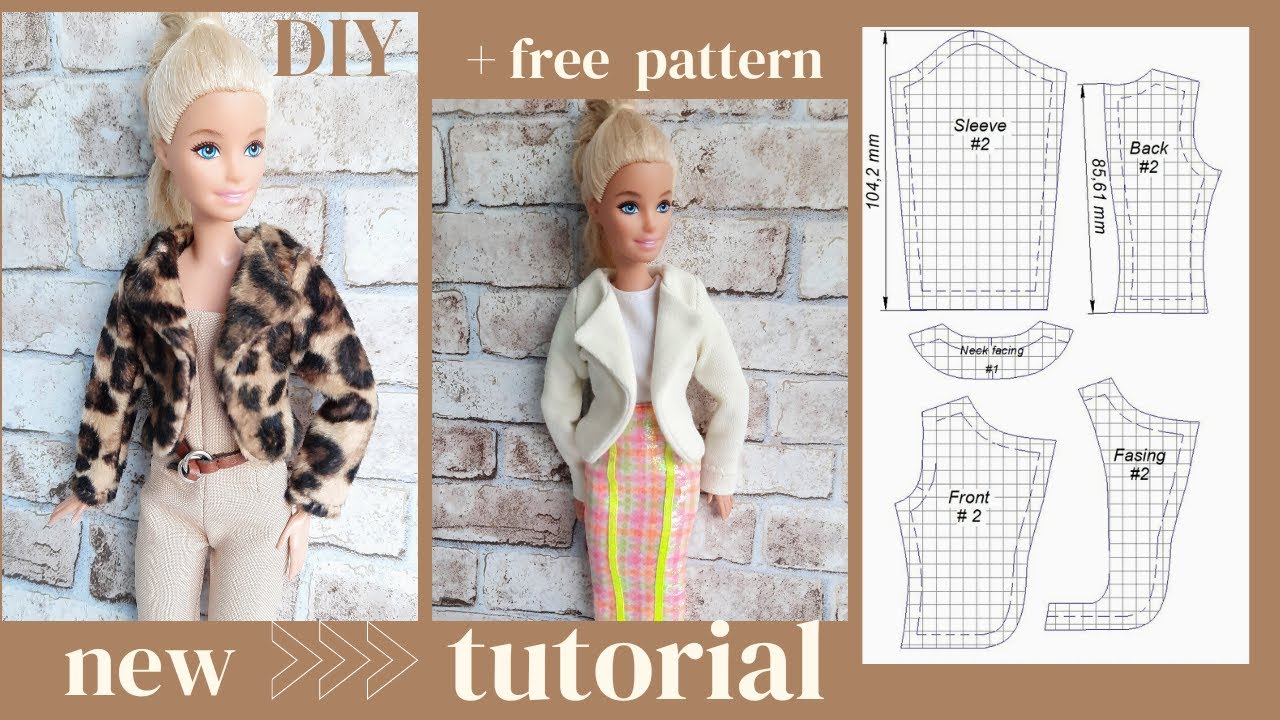 DIY jacket for Barbie/ Жакет для Барби
