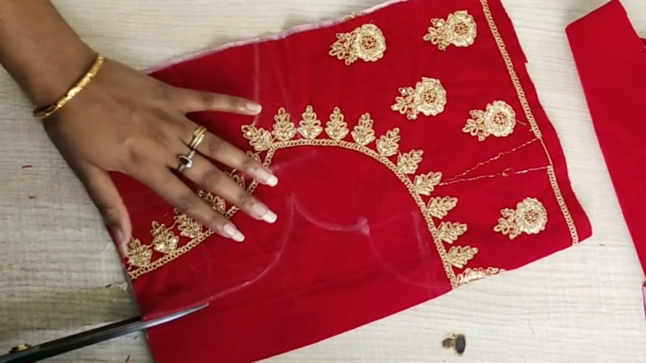 Embroidery Blouse Back Neck Design Cutting And Stitching - YouTube