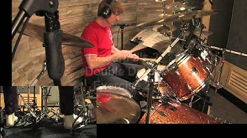 Drum Lesson No.28: Linear Fills Lesson # 8. Double Drops in Groups of 5 & 3 By CHRIS BRIEN in HD