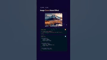 Image Zoom Hover Effect #cssanimation #css3 #webdesign #webdevelopment #hovereffect #coding #shorts