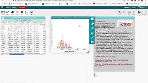 Roller Coaster Data in CODAP