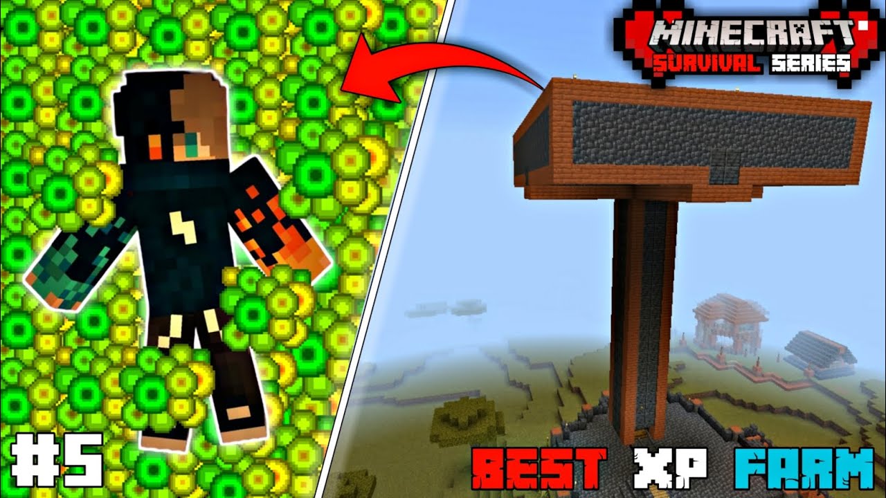 I Built Best Xp Farm In Minecraft Pe Survival Series #5 | Hindi - YouTube