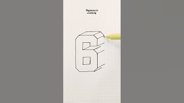 3d drawing number 6 #shorts