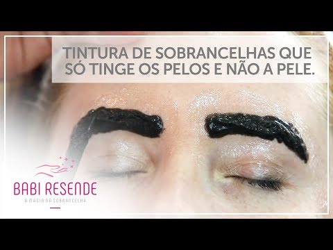 Curso design de sobrancelhas #9: Tintura de sobrancelhas que só tinge os pelos e não a pele.