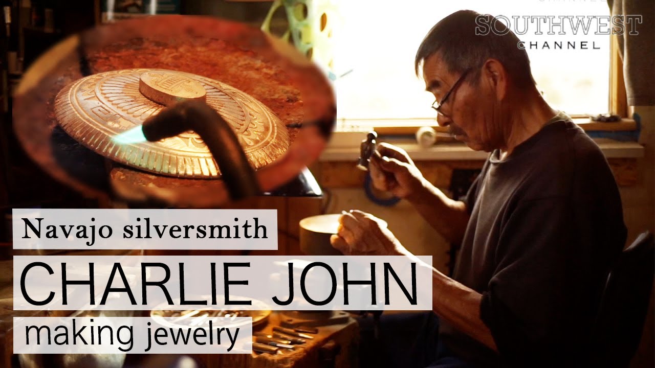 Navajo Silversmith Charlie John making Jewelry YouTube