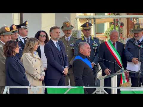 Video Castel di Sangro, inaugurata piazza Plebiscito alla presenza del generale Federici - 24/04/2026