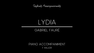 Lydia by Gabriel Fauré - Piano Accompaniment in F Major