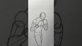 How to Draw a Boxer Pose ⭐️Tutorial⭐️ #drawing #sketch #tutorial #beginner #beginner #easy #shorts