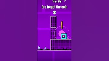 Forgot the coin 💀 #geometrydash #humor #shortvideo #shortsvideo #shortsfeed #short #shorts