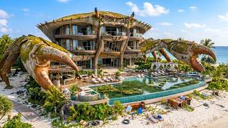 Abandoned Crab-Shaped Villa On The Beach Transformed Into A Luxury Dream Home With Epoxy Floors