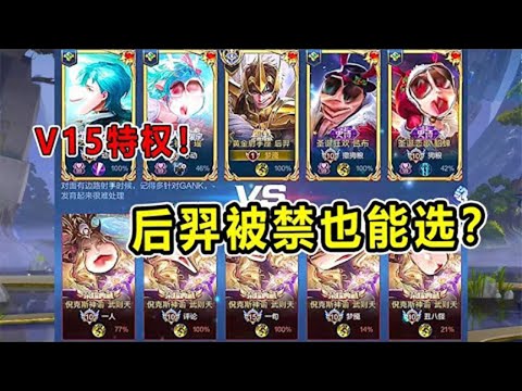 王者汤大人：后羿被禁用也能选！王者还有V15特权？太离谱了！【王者荣耀汤大人】