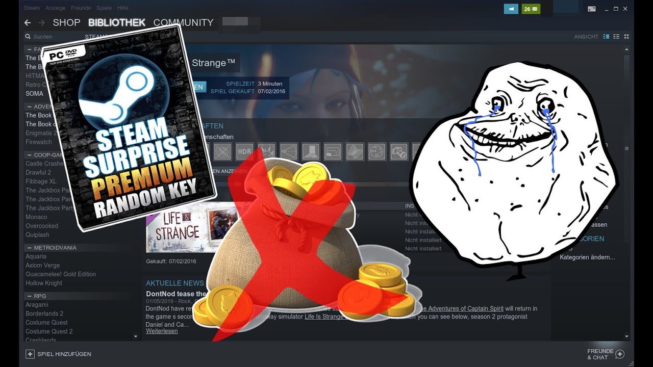 Ich kaufe 15 zufällige Steam-Keys bei MMOGA.de | GER