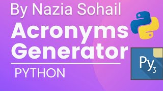 ACRONYM GENERATOR IN PYROID 3 PROGRAMMING screenshot 4