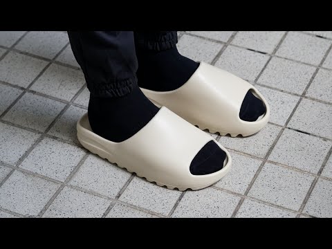 Adidas YEEZY Slides REVIEW & On Feet [BONE Colorway] Almost Comfortable with Lotsa Hype