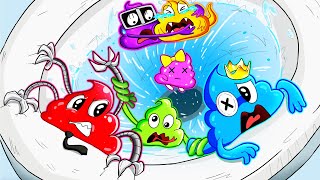 OMG! Poop Rainbow in toilet - What happened to Rainbow Friends? - Rainbow Friends Animation