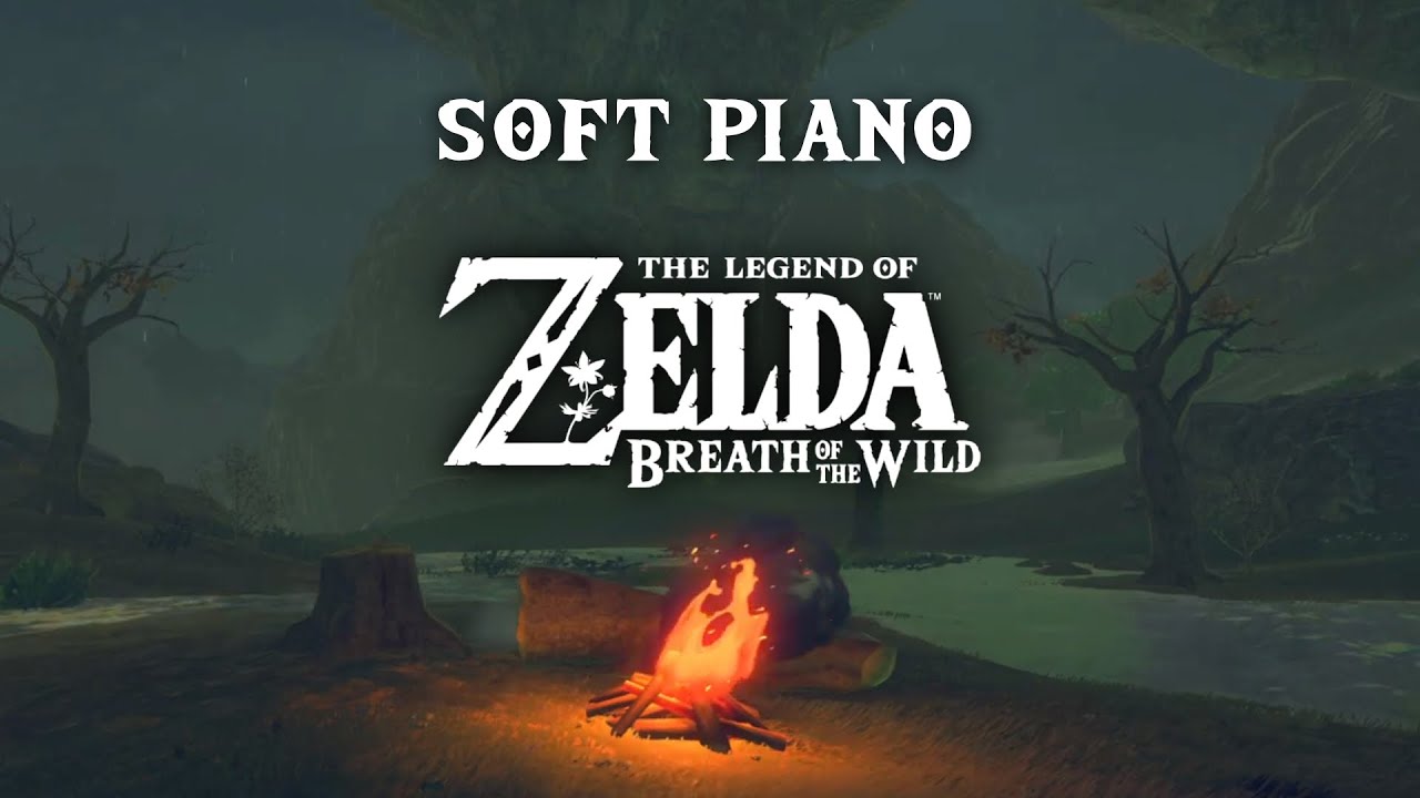 Relaxing Zelda Piano with Campfire Ambience
