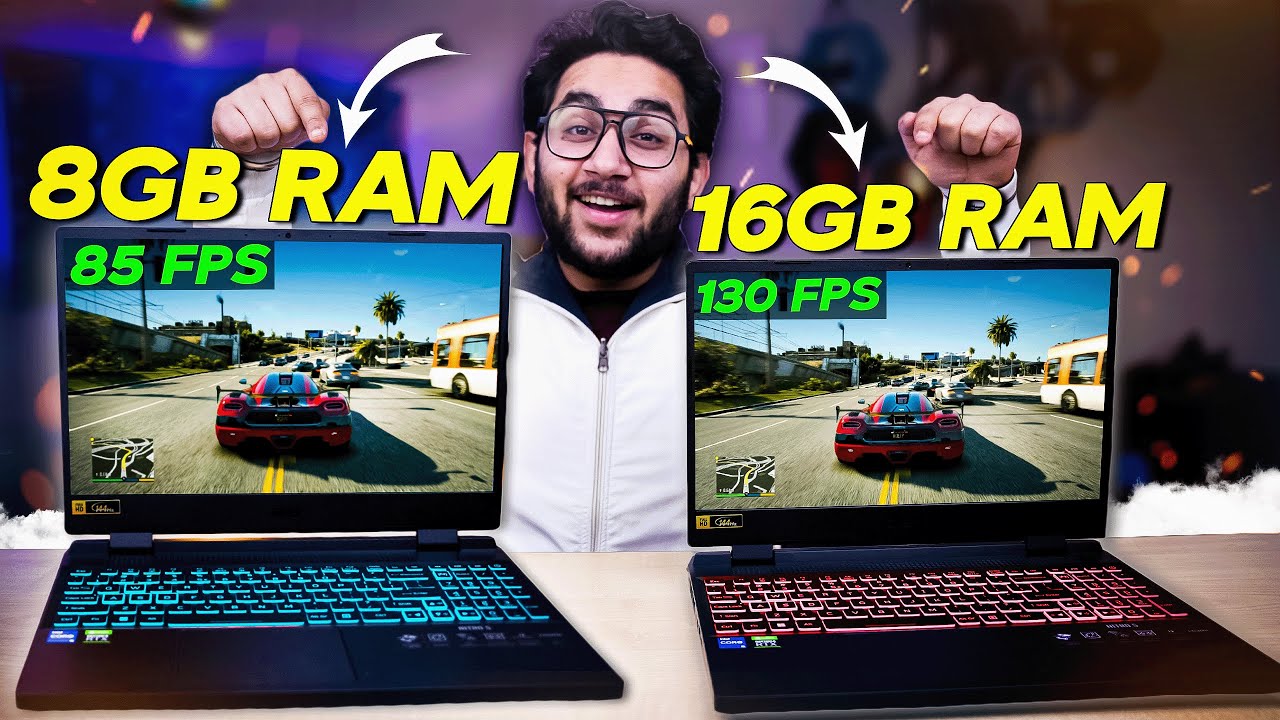 The END of 8GB RAM (Gaming Laptops) in 2023.? 8GB vs 16GB Ft. Acer