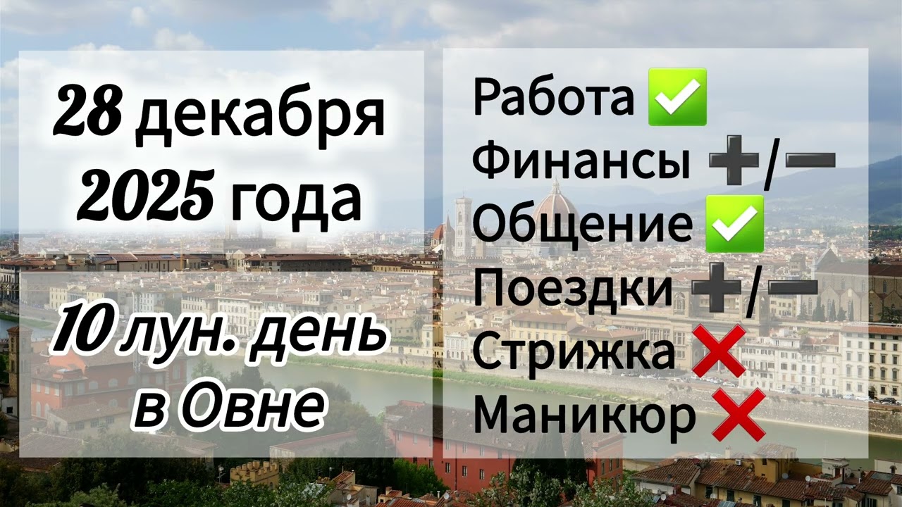 Лунный день 28 декабря 2025 года, гороскоп дня
