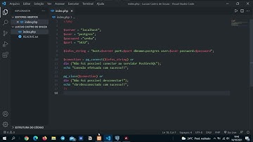 Conexão com Banco de Dados PHP + PostgreSQL