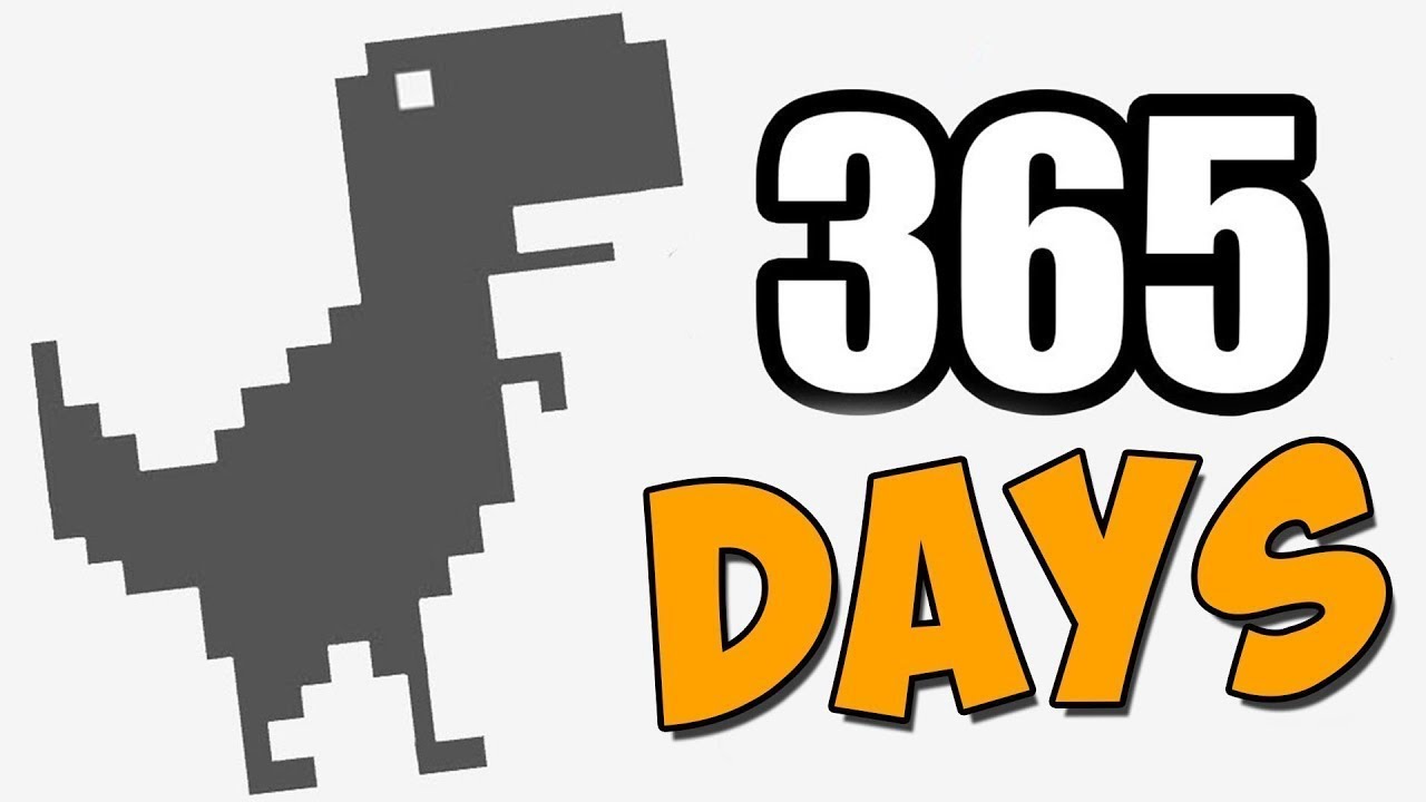 Playing Chrome Dinosaur game FOR 1 YEAR (World Record). - YouTube