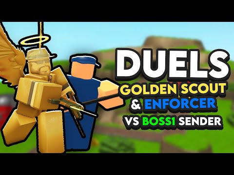 Using Golden Scout and Enforcer in 1v1 Duels - Roblox Tower Battles