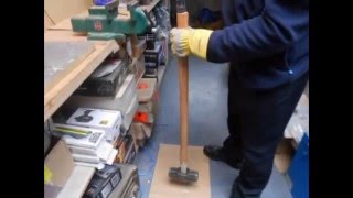 Replacing sledge hammer handle