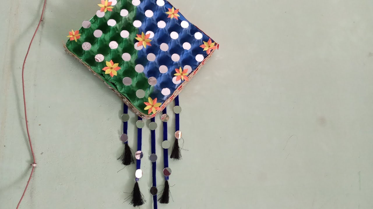 DIY wall hanging from egg tray YouTube