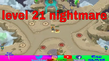 king of defense level 21 nightmare with local hero