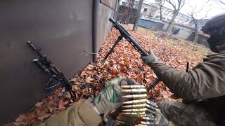 Ukrainian MG3 Team Engages Russian Positions In Kherson | Helmet Cam