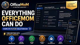 OfficeMoM Complete Demo 2026 |AI Meeting Minutes, Transcription, Summaries & Action Items #ai #saas