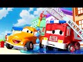 Tom der Abschleppwagen -  Franks beschädigter Schlauch - Lastwagen Zeichentrickfilme für Kinder 🚓 🚒