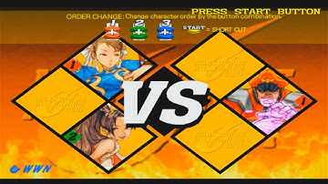Capcom VS SNK 2 Chun-Li and Mai arcade mode