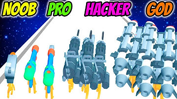 NOOB vs PRO vs HACKER vs GOD - Gun Head Run