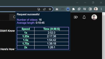 Youtube Playlist Duration Timer