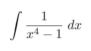 Integral of 1/(x^4-1) (partial fraction decomposition)