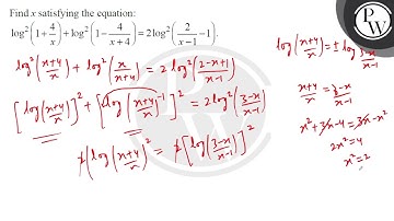 Find \( x \) satisfying the equation: \[\log ^{2}\left(1+\frac{4}{x}\right)+\log ^{2}\left(1-\fr....