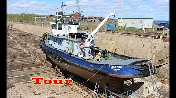 100 year old Tugboat Dry Dock going Strong Port Thunder Bay