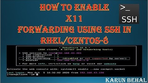 How To Enable X11 Forwarding Using SSH in RHEL-8[Hindi]By Karun Behal