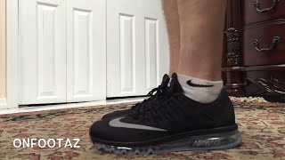 gritar empeorar Contratado Nike Air Max 2016 Black White On Foot - YouTube