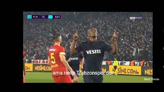 Trabzonspor'un Kayserispor karşısındaki \