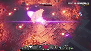 Redstone golem boss fight - minecraft dungeons