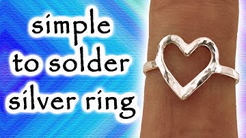 making a simple soldered silver wire heart ring (pinky ring)
