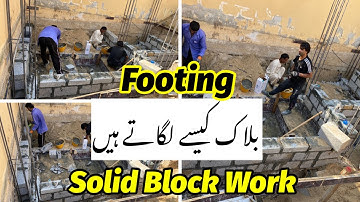 Vlog# 13/ Footing Solid Block work Dubai Villa/Block work footing Process/Service block footing Work