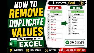 How to Remove Duplicate Values in Excel | Easy Trick for Beginners 🔥 Profile