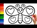 How To Draw Cute Butterfly For Children?