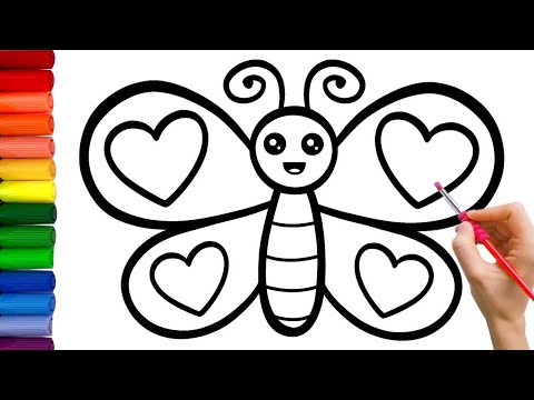 Easy Butterfly Drawing For Kids. Drawing For Kids love butterflies…, by  Drawing For Kids